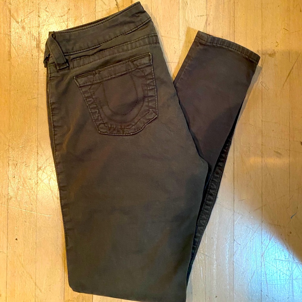 True Religion High Rise Skinny Jean - Olive